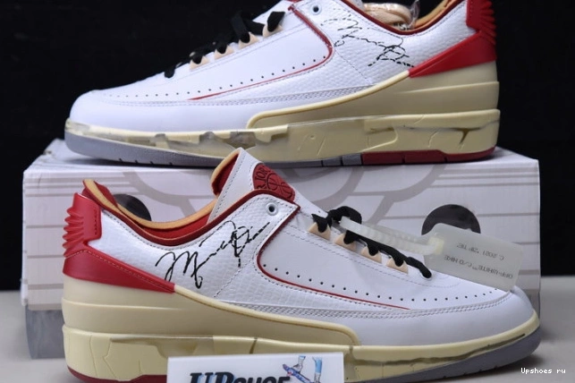 2 Low Air Red DJ4375-106 White Jordan O-W Retro SP 0814